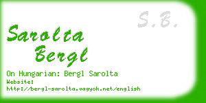 sarolta bergl business card
